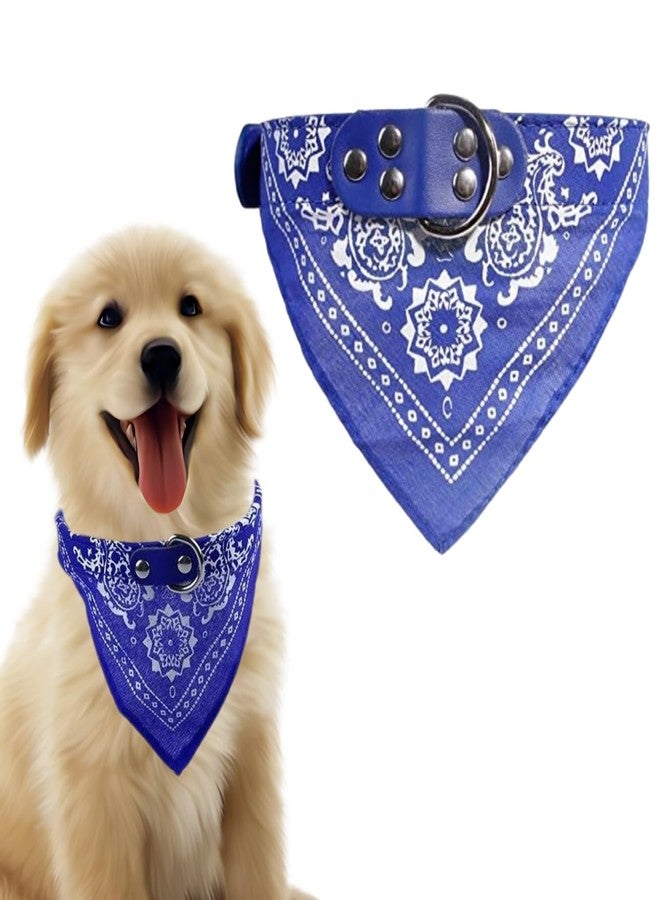 Western Era Stylish Dog Collar Scarf - Adjustable & Comfortable Pet Accessory for Dogs & Cats, Trendy Bandana Style, Soft Fabric, Perfect Special Occasions, Washable Design (Blue) - Image 1